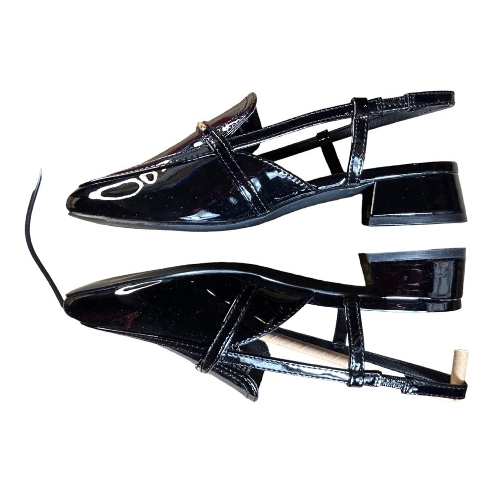 Steve Madden CALIBRI BLACK PATENT Slingback shoes - Picture 8 of 13